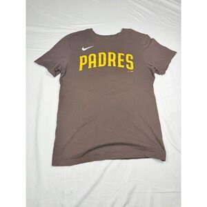 Nike San Diego Padres MLB T-Shirt Brown Yellow N. Thompson 7 Womens Small